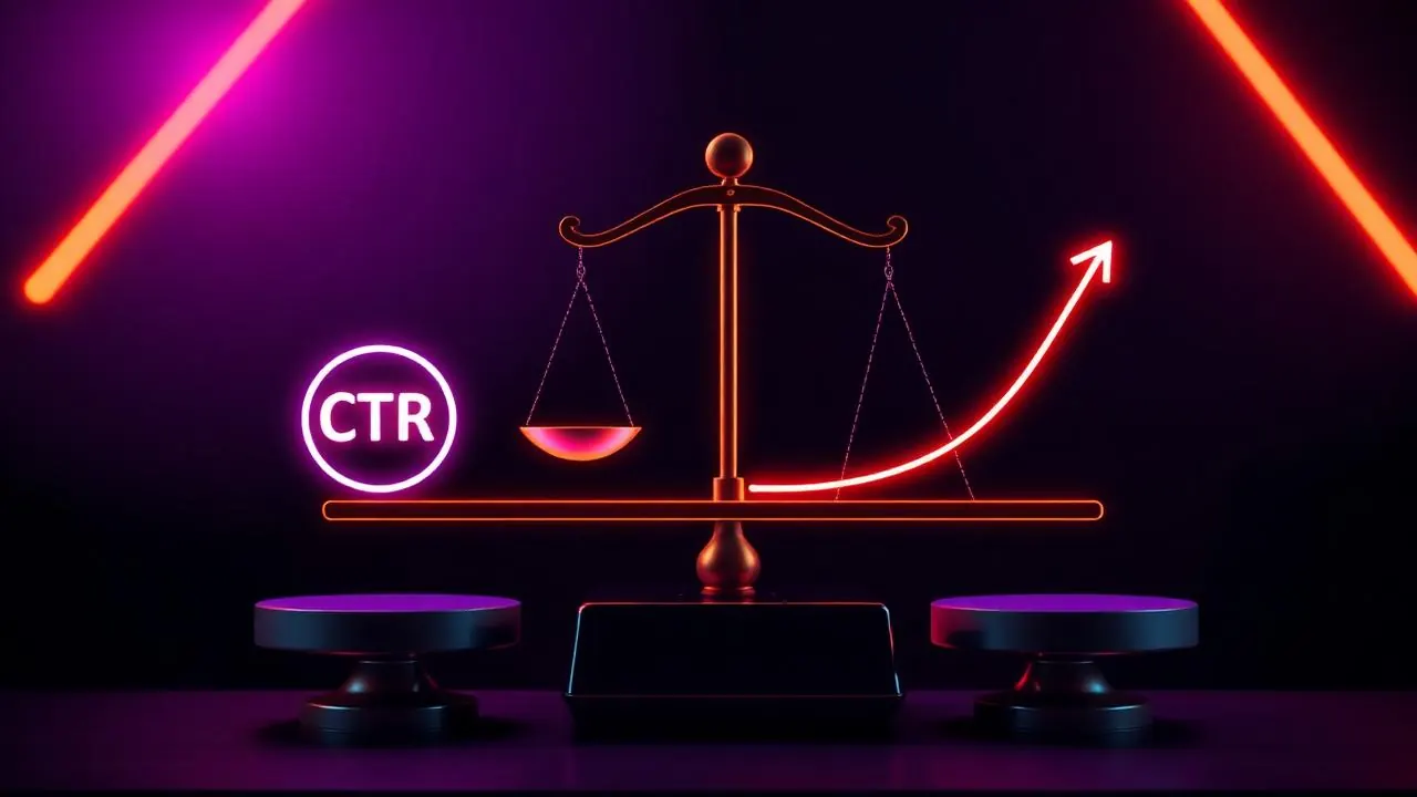 YouTube click-through rate versus audience retention performance curves